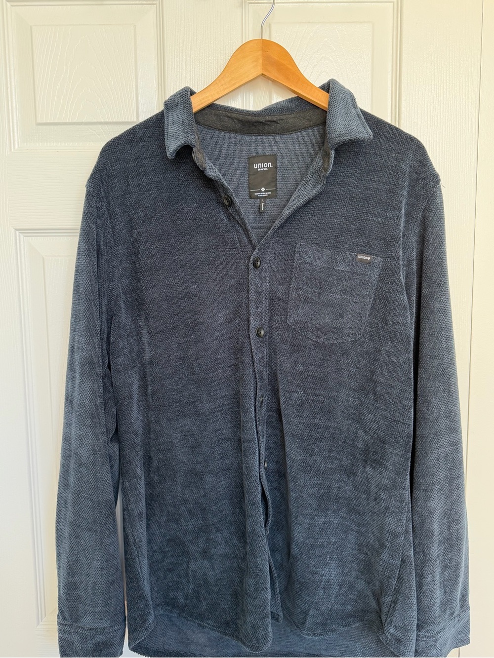 Union Navy Blue Long-Sleeve Button Front Shirt